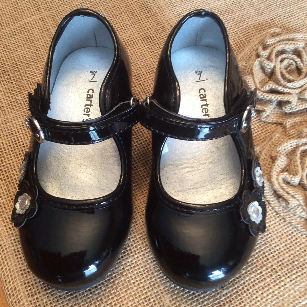 Carter’s Black Wedge Dress Shoes Sz 7